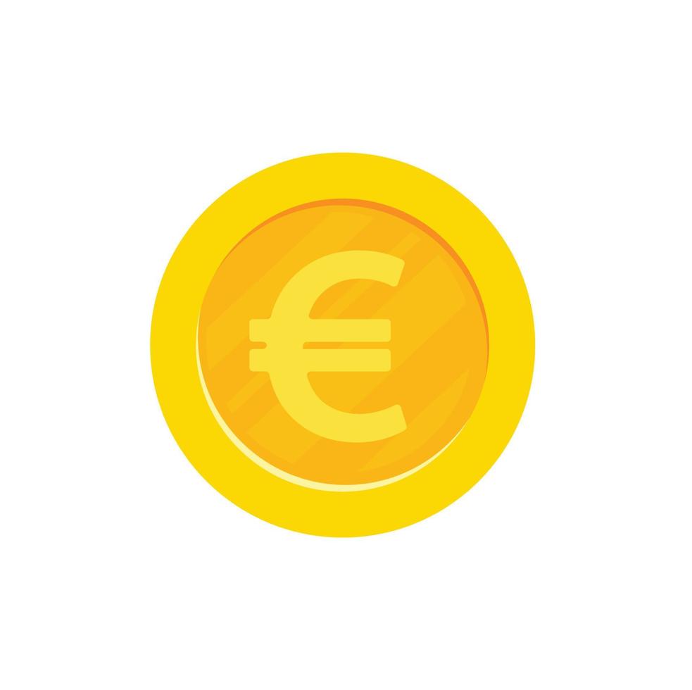 pièce d'or en euros. illustration vectorielle vecteur