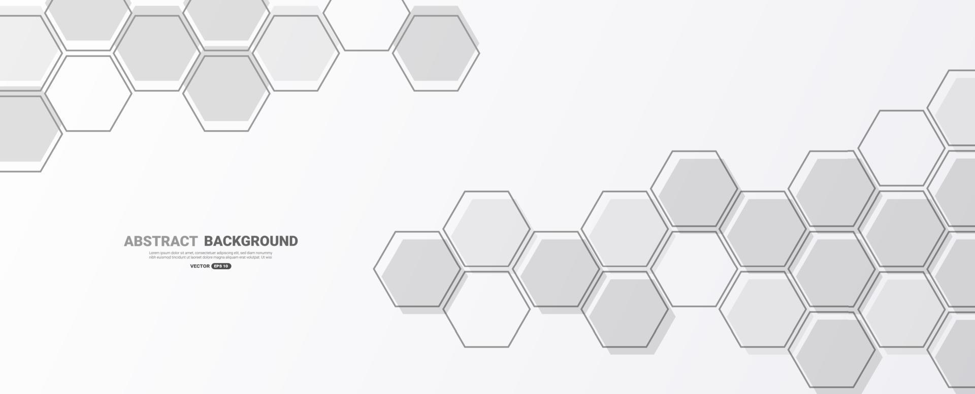 fond blanc abstrait hexagone. vecteur