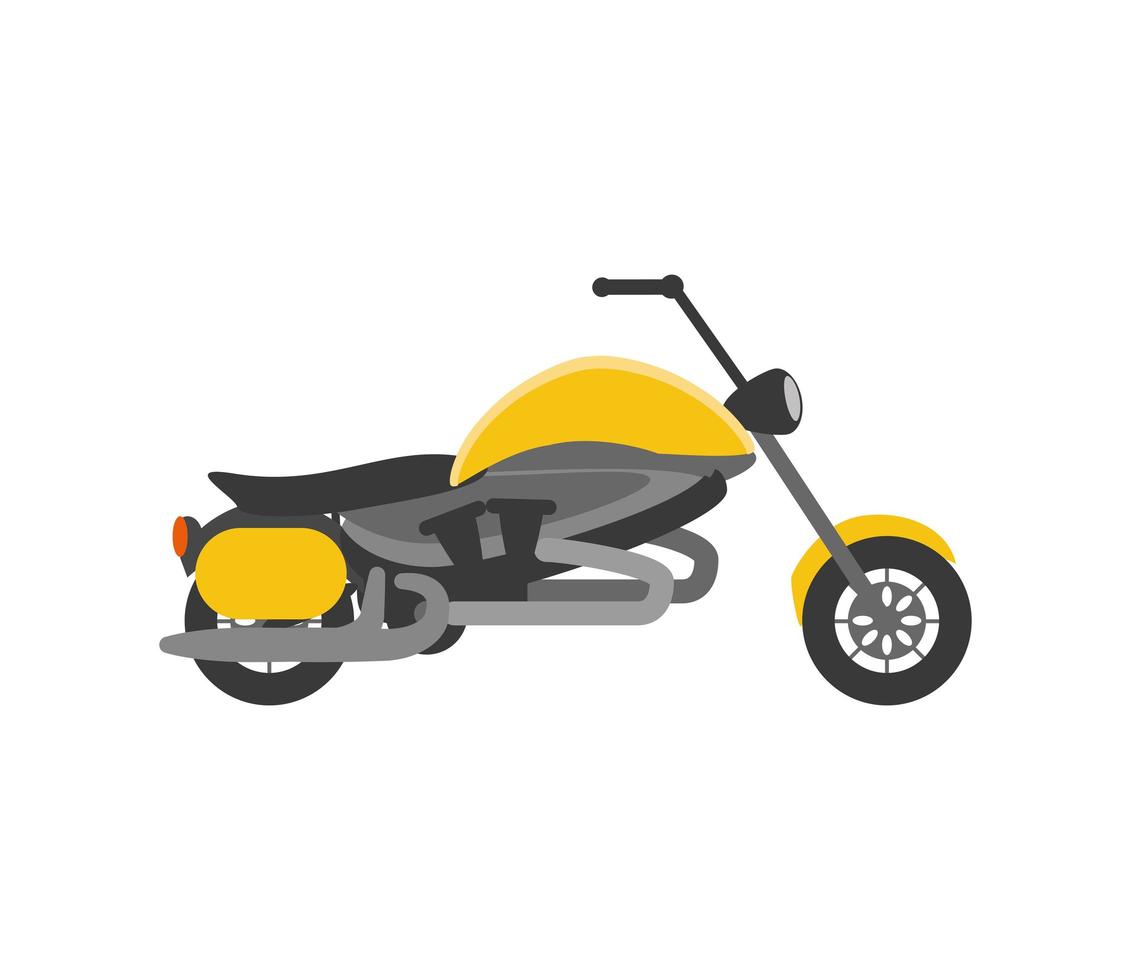 icône de moto jaune vecteur