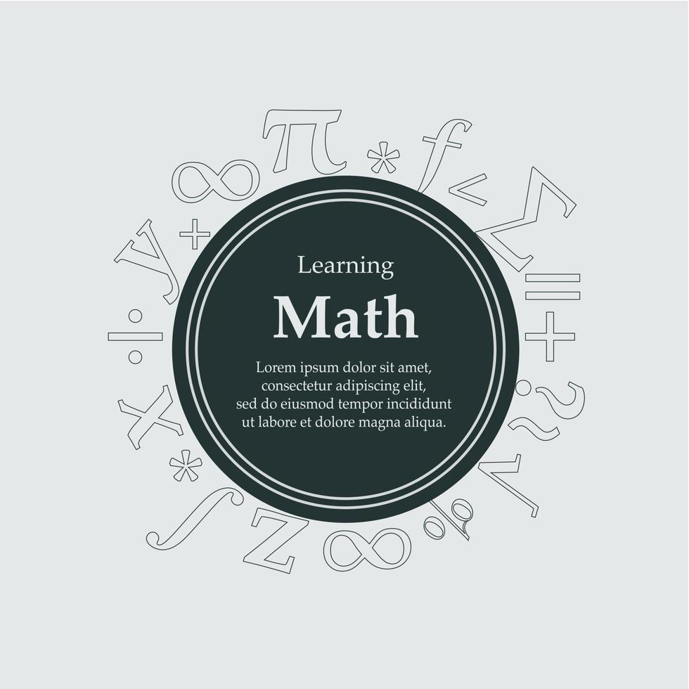 bannière ronde mathématique vecteur