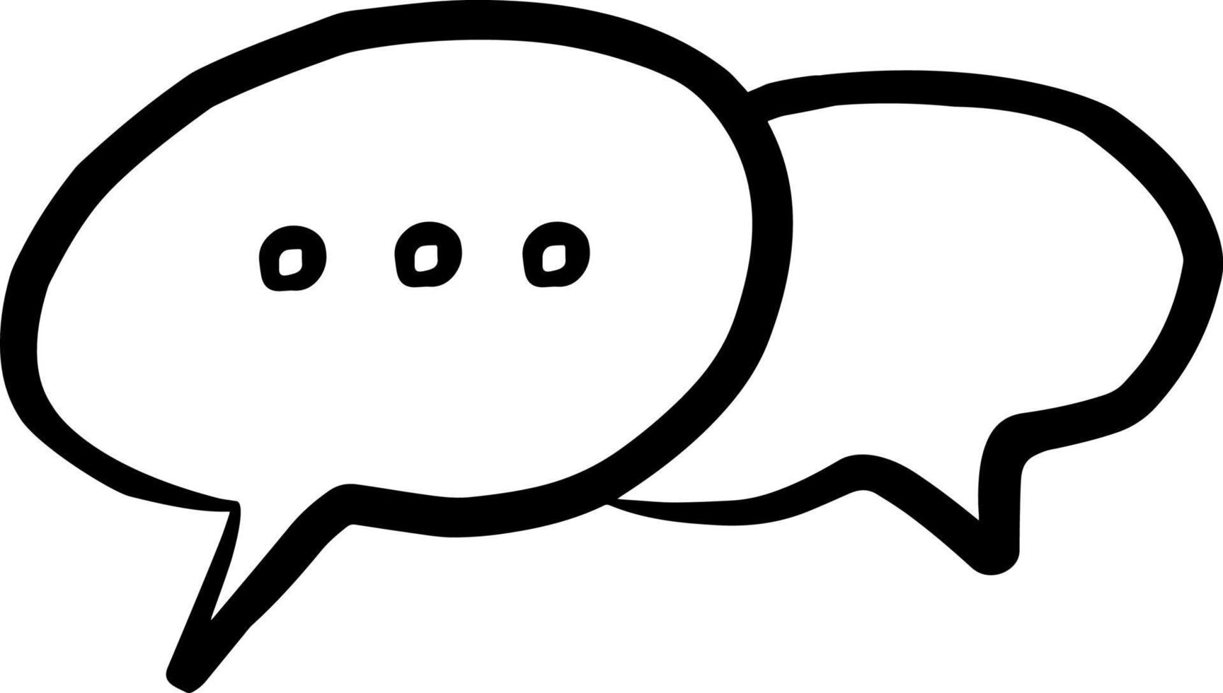 icône de dialogue bulle de dialogue chat vectoriel noir et blanc