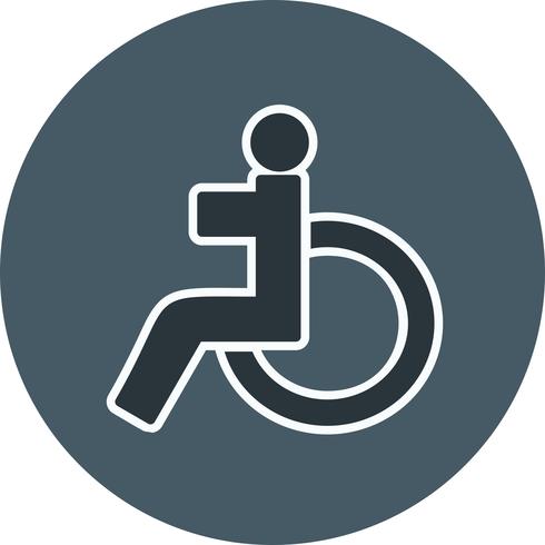 Icône de vecteur handicapé