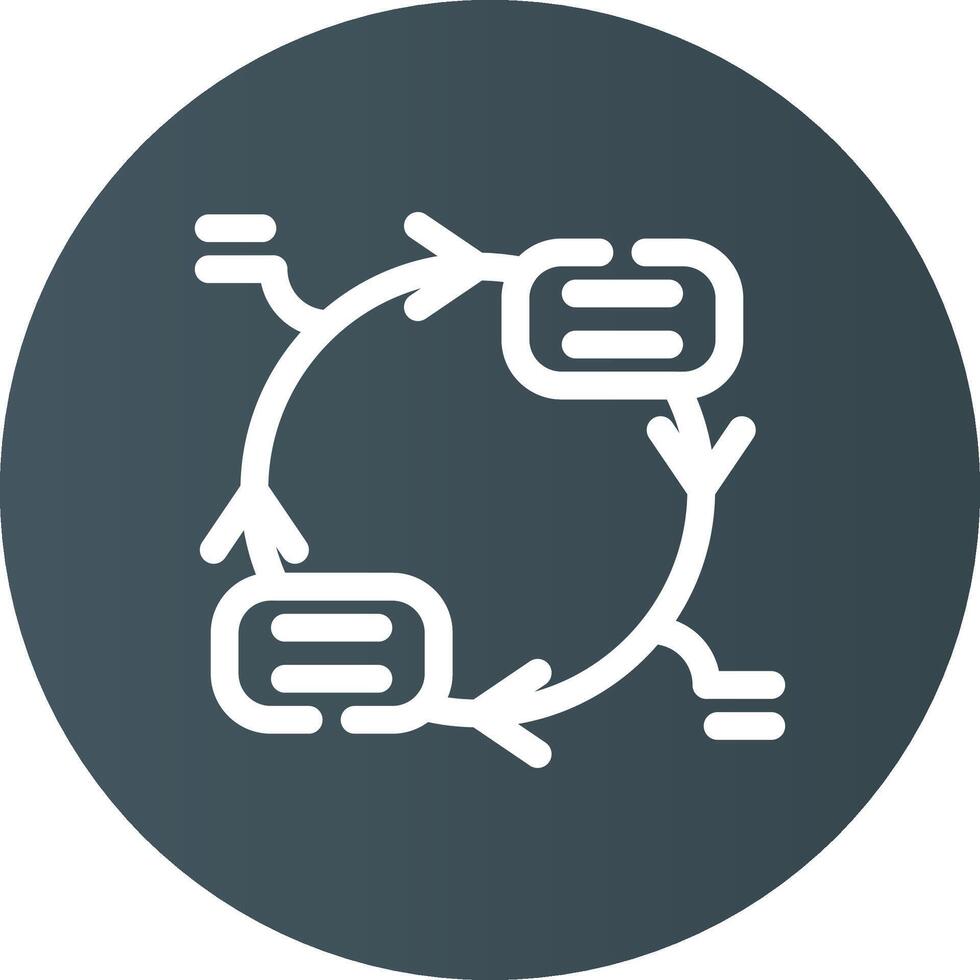 continu cycle Créatif icône conception vecteur