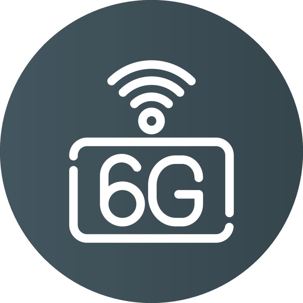 6g réseau Créatif icône conception vecteur