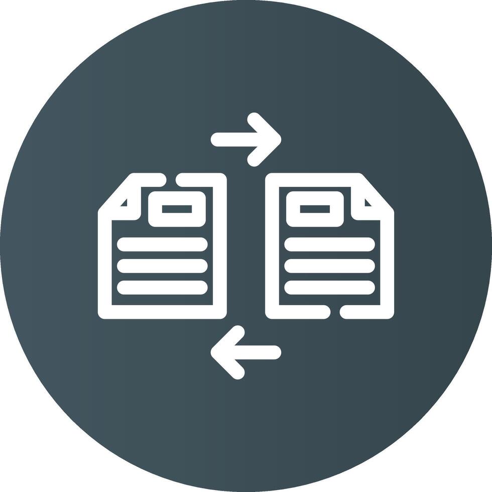 des dossiers échange Créatif icône conception vecteur
