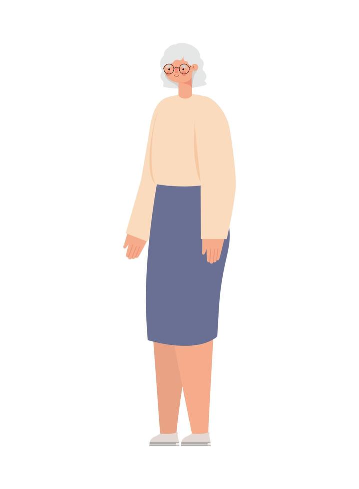 illustration de grand-mère souriante vecteur