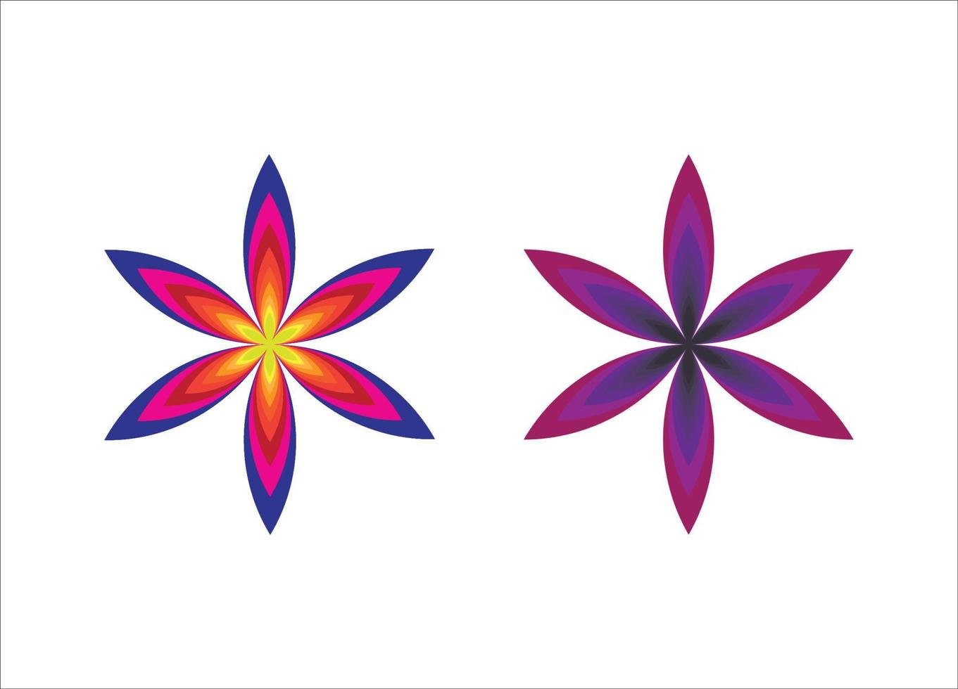 modèle d'image vectorielle de conception de fleur simple vecteur