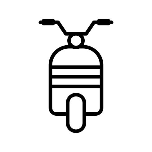 Icône de scooter de vecteur
