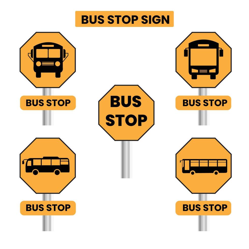 autobus Arrêtez signe modèle illustration vecteur