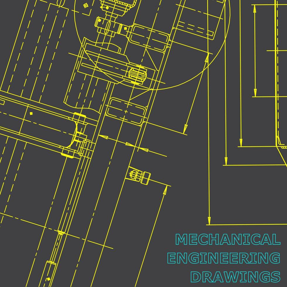 systèmes de conception assistée par ordinateur. l'industrie de la construction de machines. identité d'entreprise vecteur