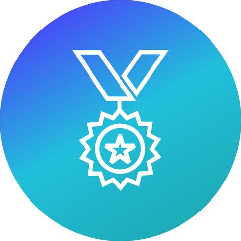 Médaille Icône Vector Illustration