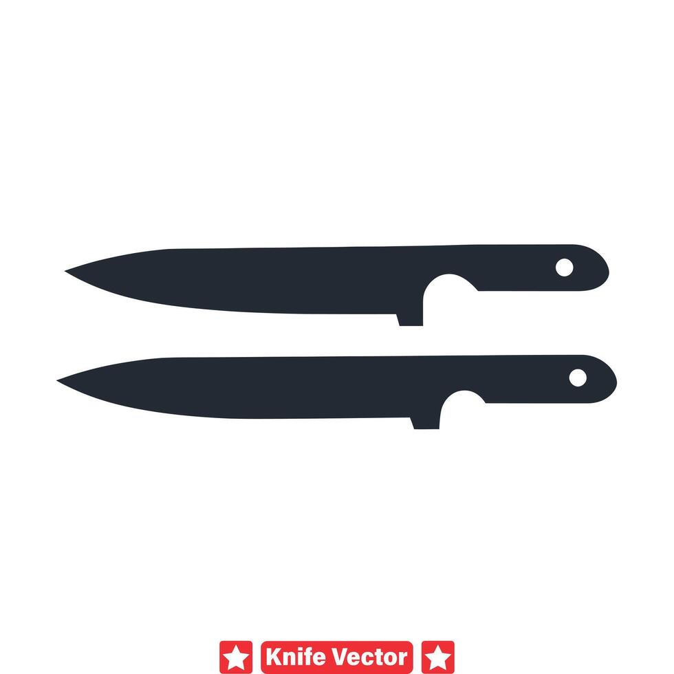 tranchant et élégant couteau vecteur silhouettes pour artisanat, cuisson, et au-delà