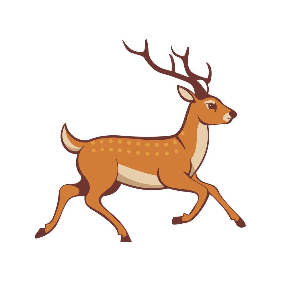 cerf illustration dans plat style vecteur art