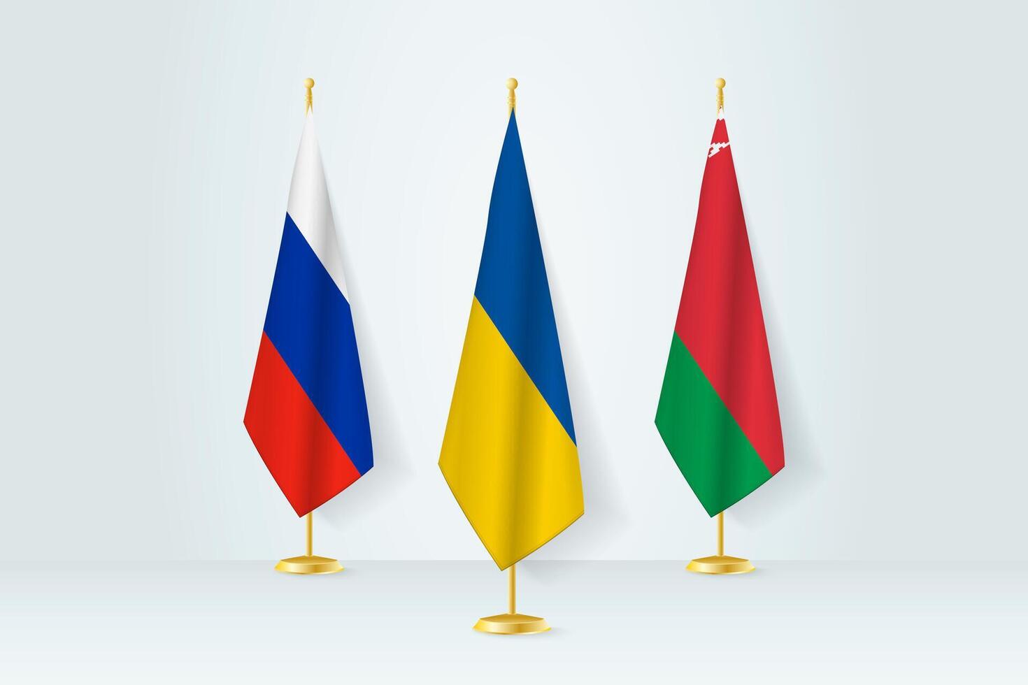 réunion concept entre Ukraine, Russie, et biélorussie. vecteur