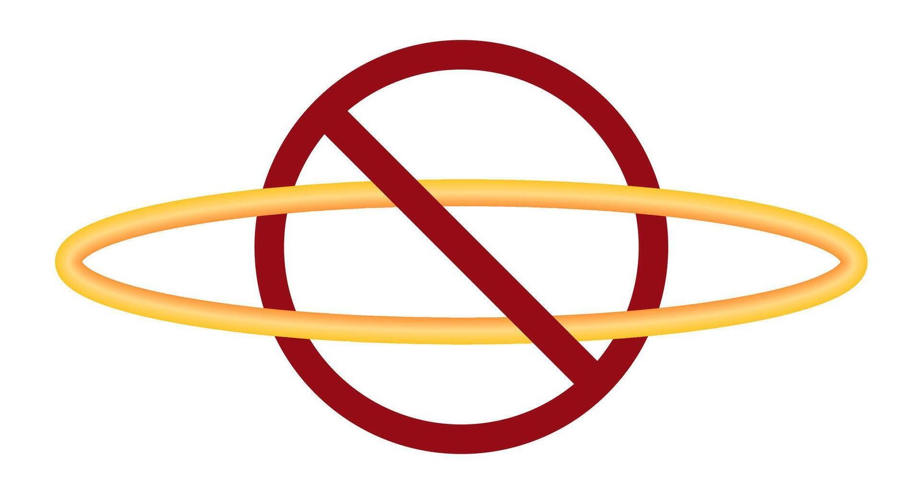 saint religion interdire interdire icône. ne pas permis houx anneau. vecteur