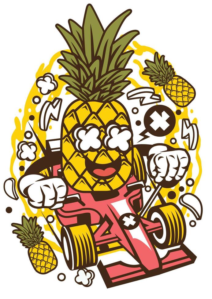 ananas formule coureur vecteur