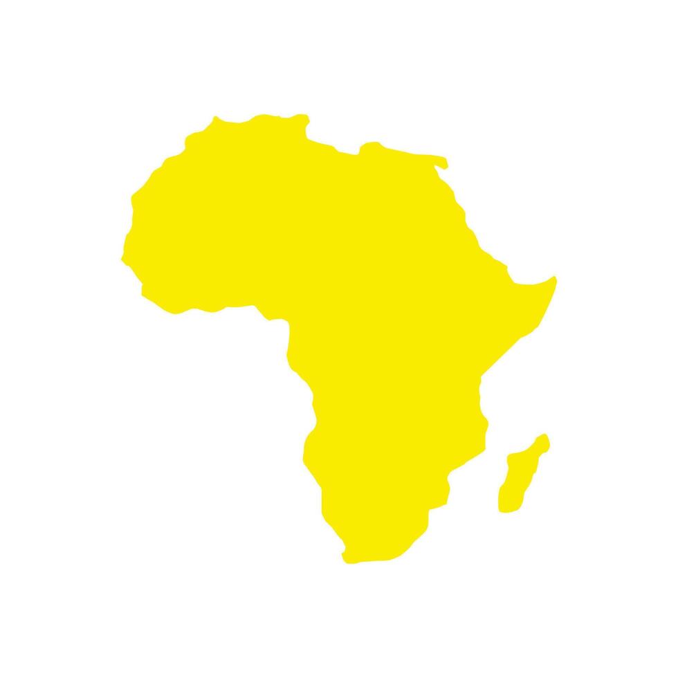 Afrique carte illustré sur blanc Contexte vecteur