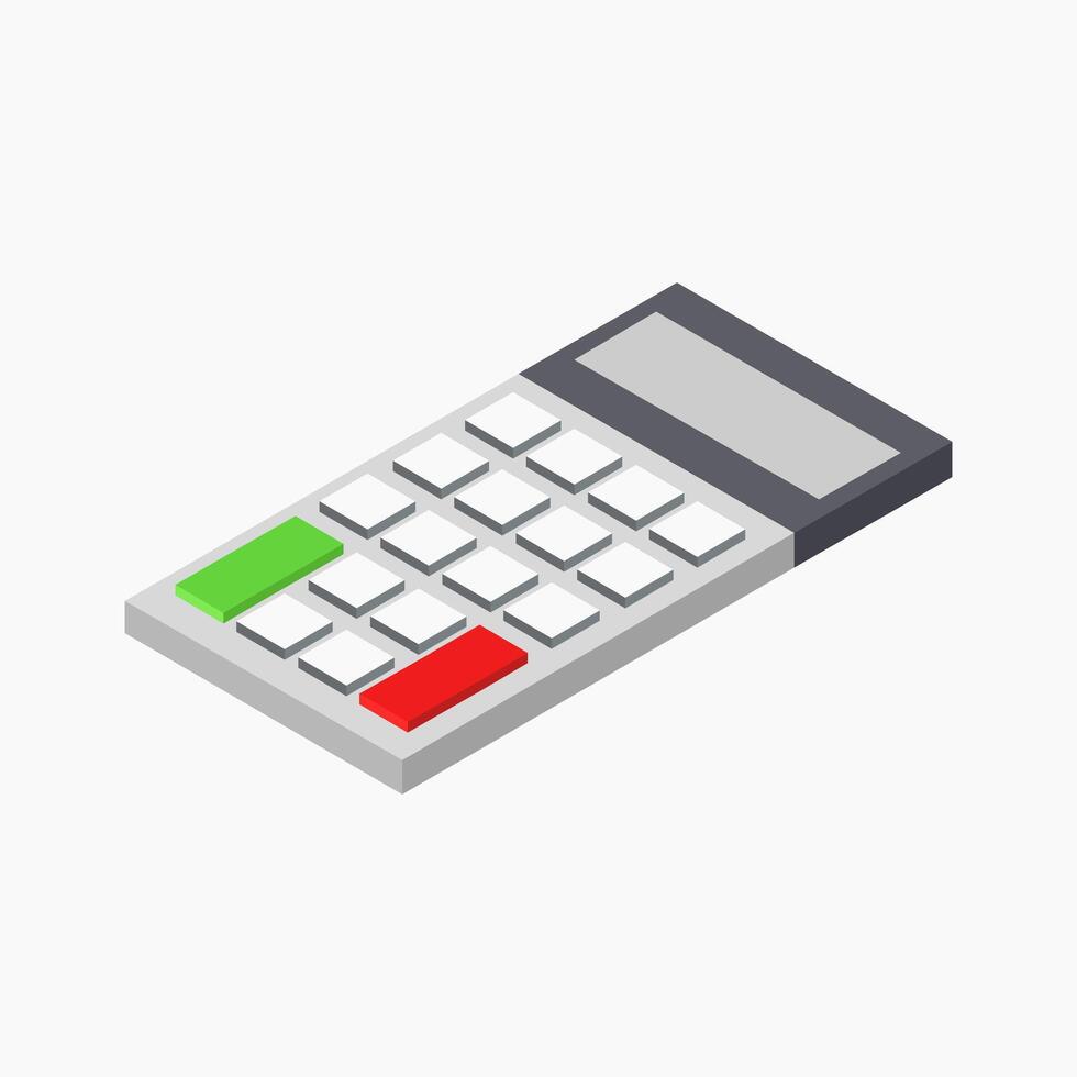 illustré isométrique calculatrice vecteur