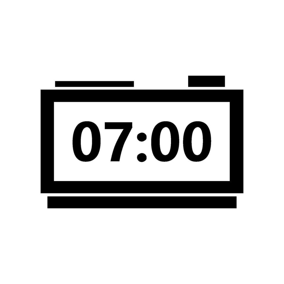 moderne alarme l'horloge illustré sur blanc Contexte vecteur