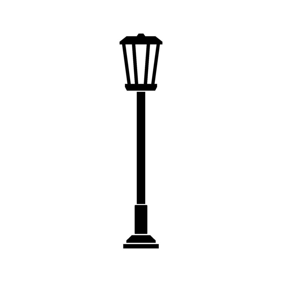 rue lampe illustré sur blanc Contexte vecteur