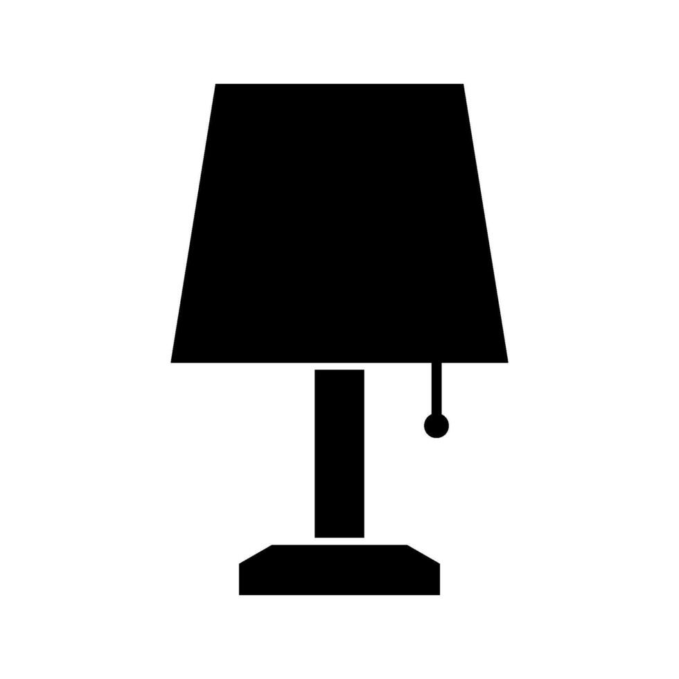 lampe de chevet illustrée sur fond blanc vecteur