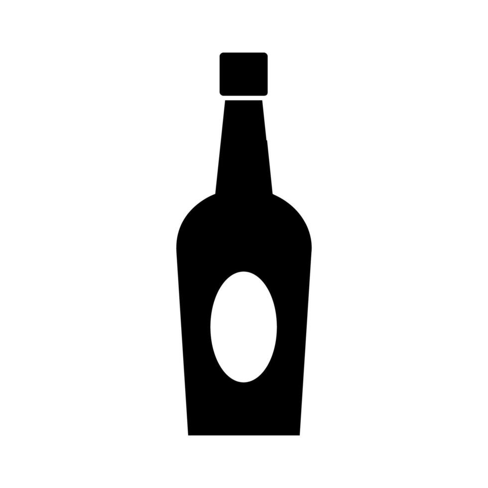 Champagne bouteille illustré sur blanc Contexte vecteur