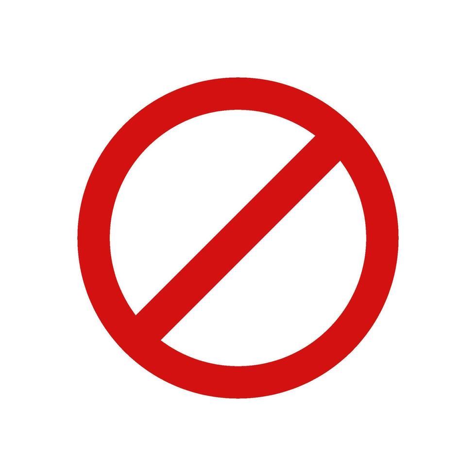 panneau d'interdiction illustré sur fond blanc vecteur