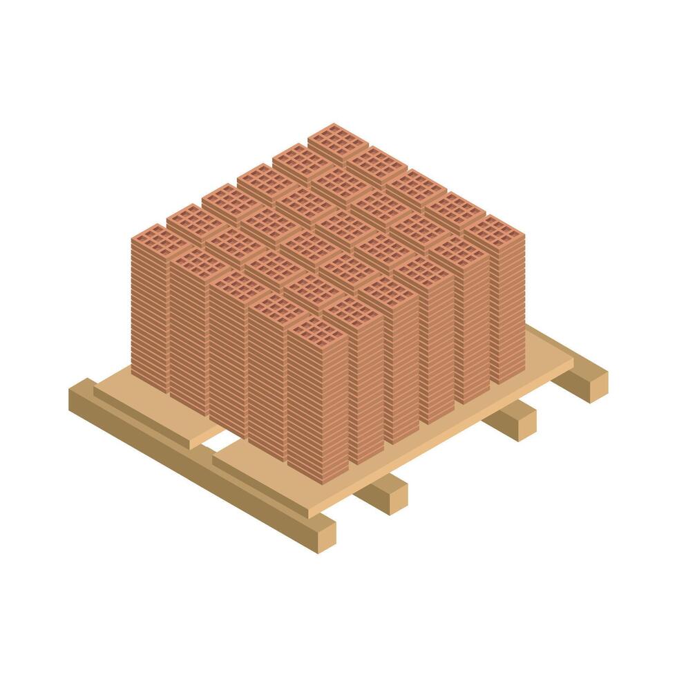 illustré isométrique briques vecteur