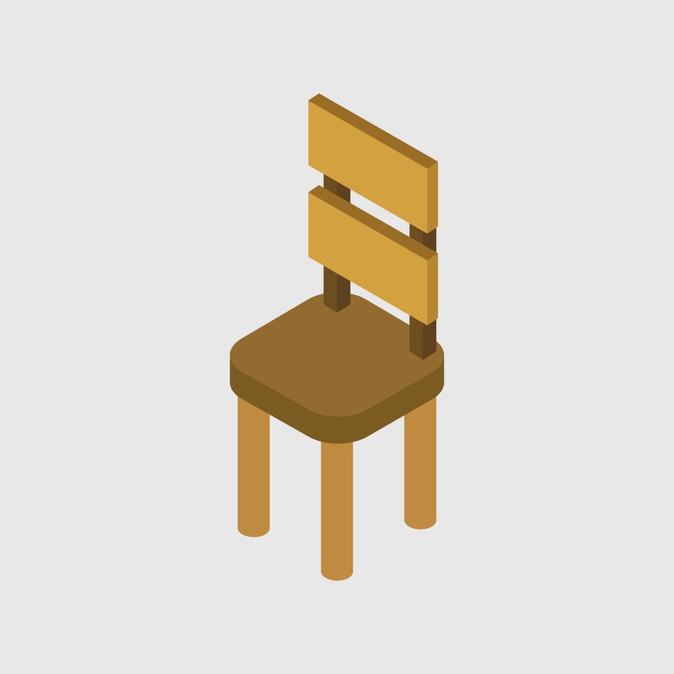 illustré isométrique chaise vecteur