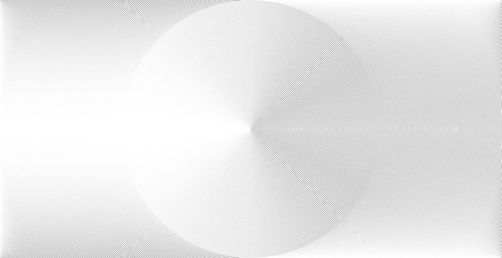 cercle concentrique. illustration pour onde sonore. motif de ligne de cercle abstrait. graphique noir et blanc vecteur