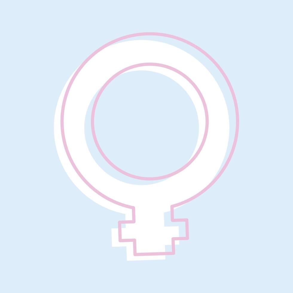 femelle symbole sur une transparent Contexte vecteur