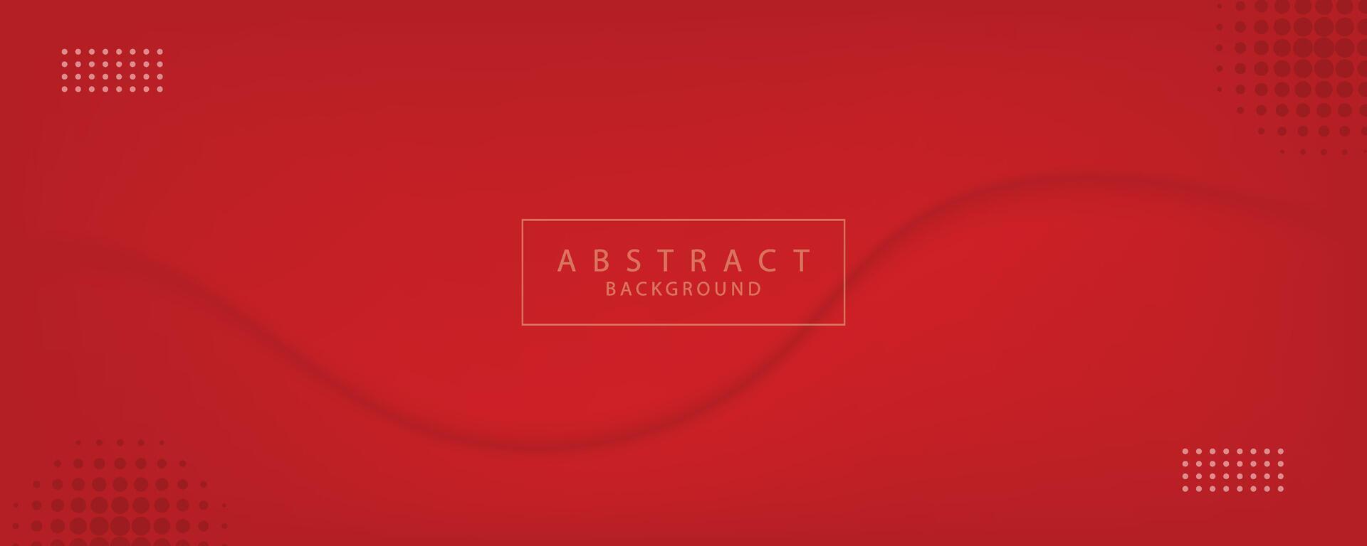 vecteur abstrait rouge pente bannière avec dynamique rouge vagues, lignes et particules.