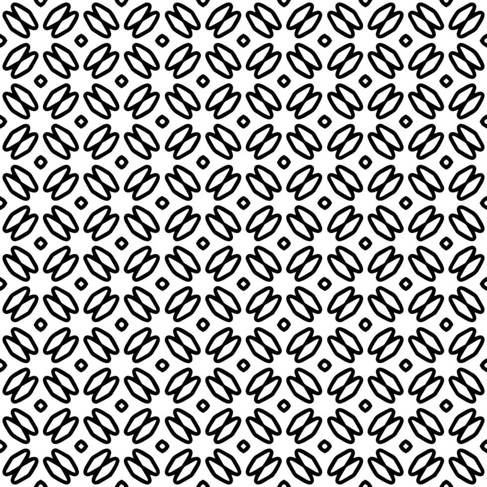 motif abstrait sans couture noir et blanc. arrière-plan et toile de fond. conception ornementale en niveaux de gris. vecteur