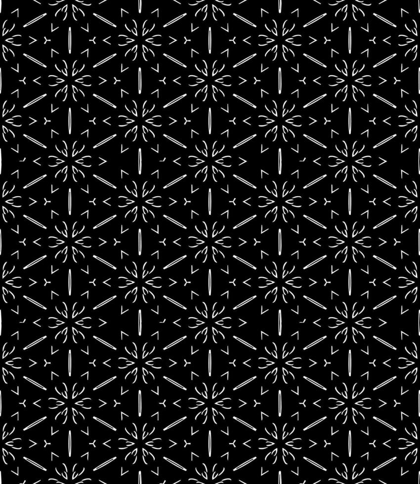 motif abstrait sans couture noir et blanc. arrière-plan et toile de fond. conception ornementale en niveaux de gris. vecteur