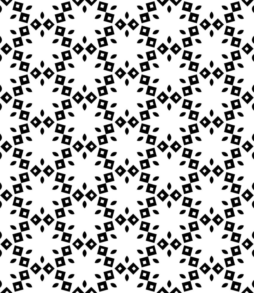 motif abstrait sans couture noir et blanc. arrière-plan et toile de fond. conception ornementale en niveaux de gris. vecteur