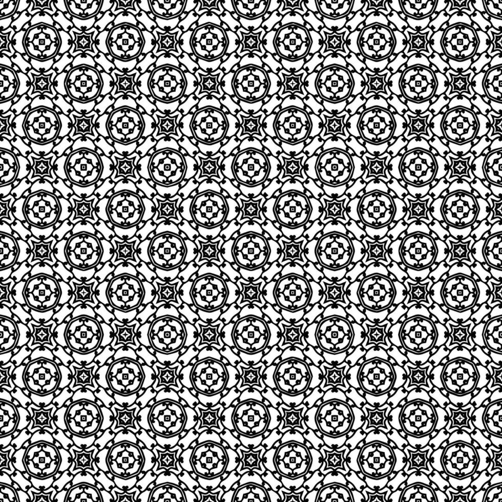 motif abstrait sans couture noir et blanc. arrière-plan et toile de fond. conception ornementale en niveaux de gris. vecteur