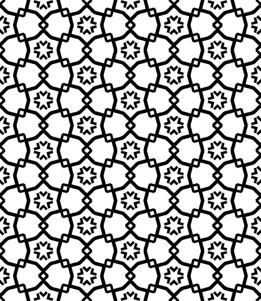 motif abstrait sans couture noir et blanc. arrière-plan et toile de fond. conception ornementale en niveaux de gris. vecteur