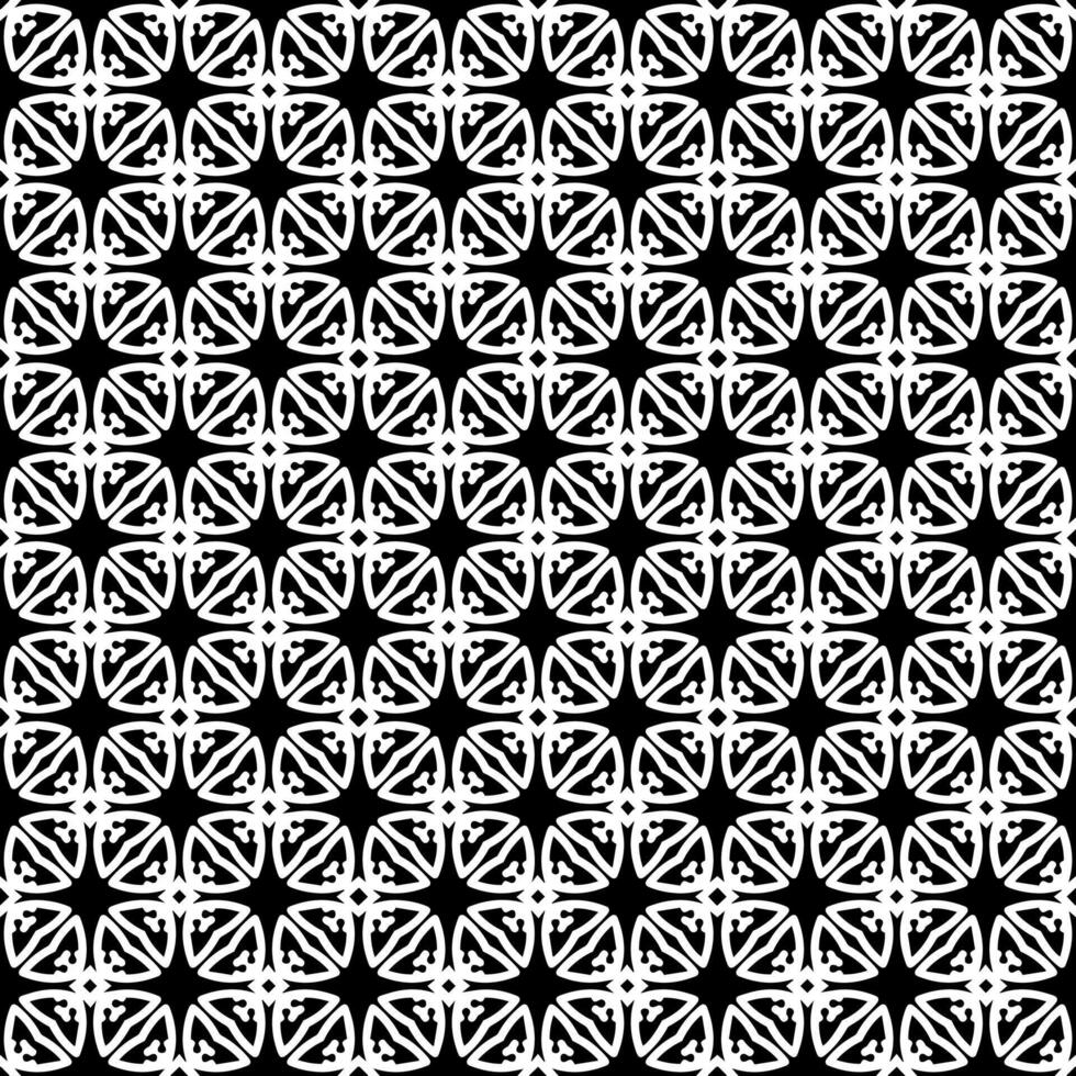 motif abstrait sans couture noir et blanc. arrière-plan et toile de fond. conception ornementale en niveaux de gris. vecteur