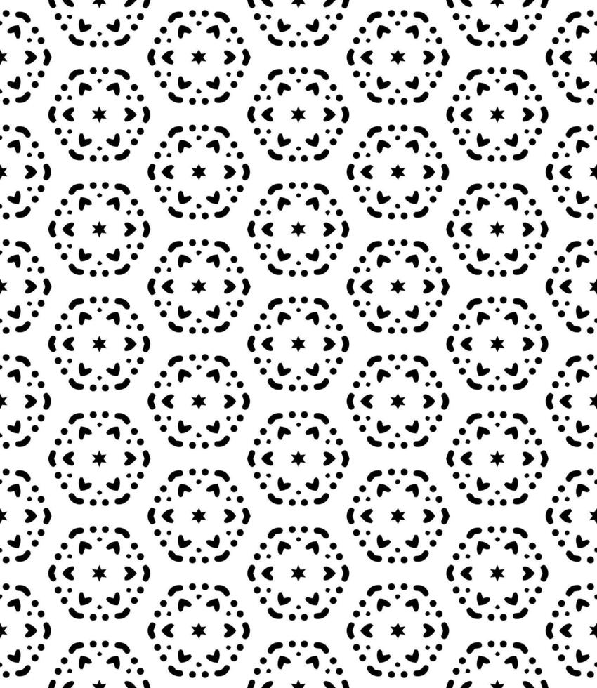 motif abstrait sans couture noir et blanc. arrière-plan et toile de fond. conception ornementale en niveaux de gris. vecteur