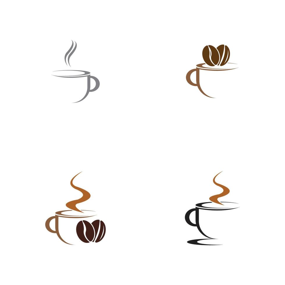 café, logo, icône, modèle, conception, vecteur, illustration vecteur