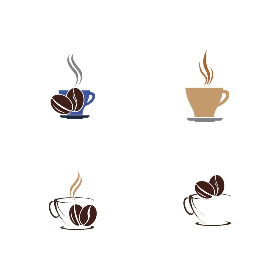 café, logo, icône, modèle, conception, vecteur, illustration vecteur