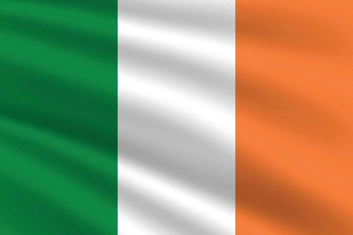 Irlande drapeau vecteur illustration. Irlande nationale drapeau. agitant Irlande drapeau.