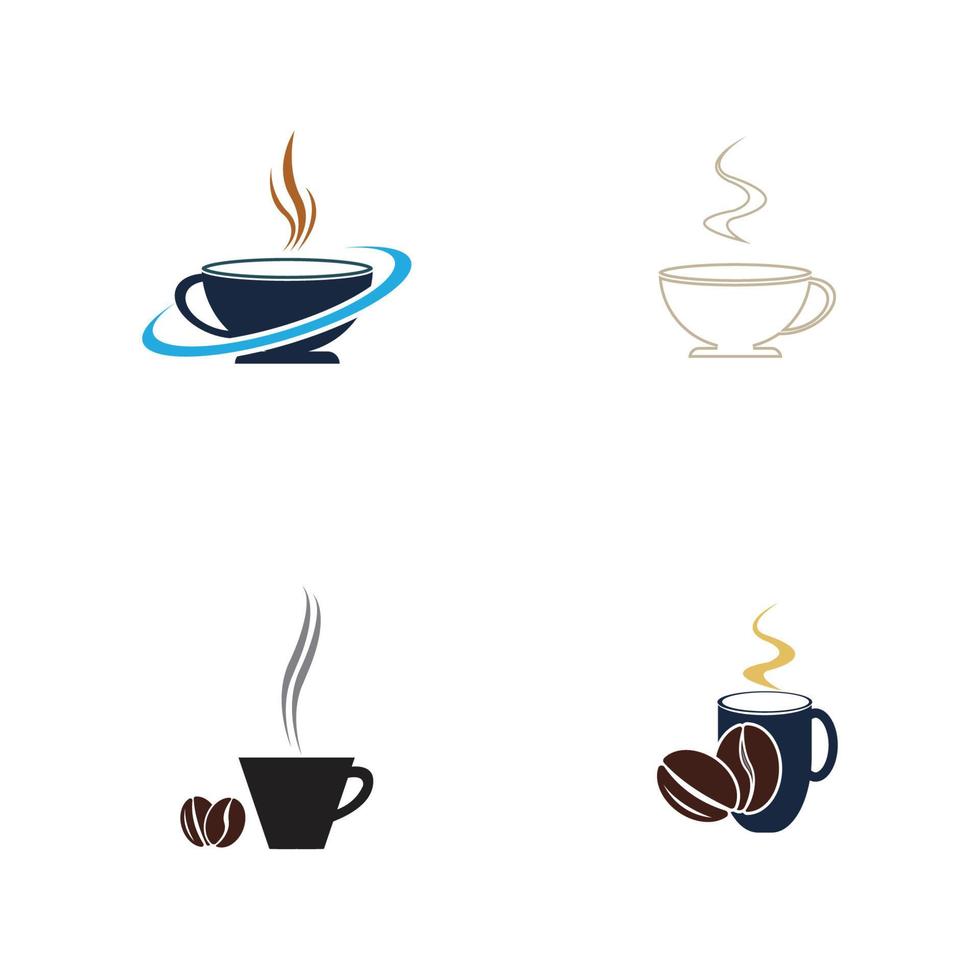 café, logo, icône, modèle, conception, vecteur, illustration vecteur