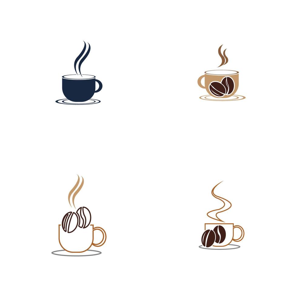 café, logo, icône, modèle, conception, vecteur, illustration vecteur