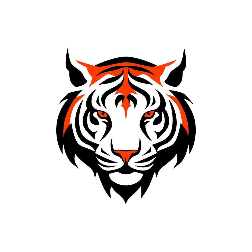 tigre tête logo vecteur