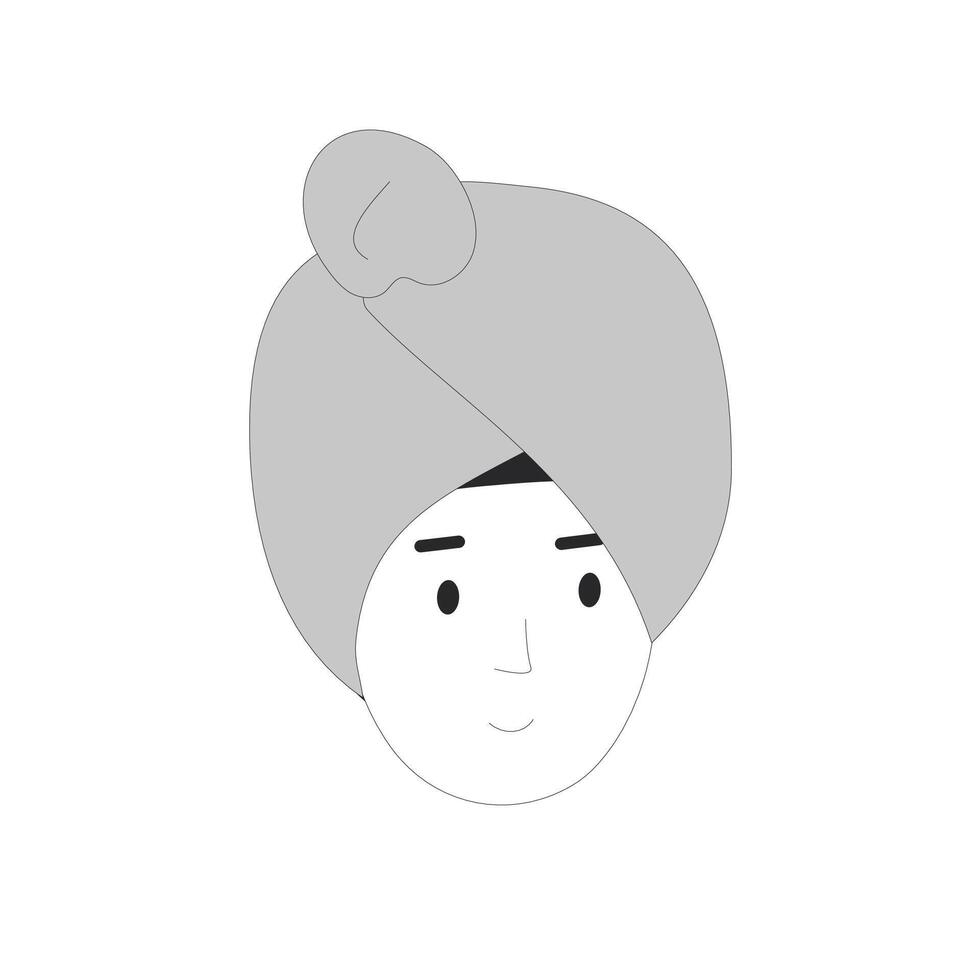 portrait de femme portant turban sur tête la lessive cheveux vecteur