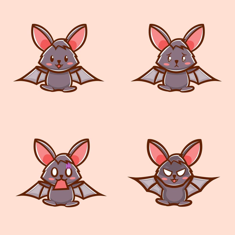 illustration de dessin animé mignon chauve-souris vecteur