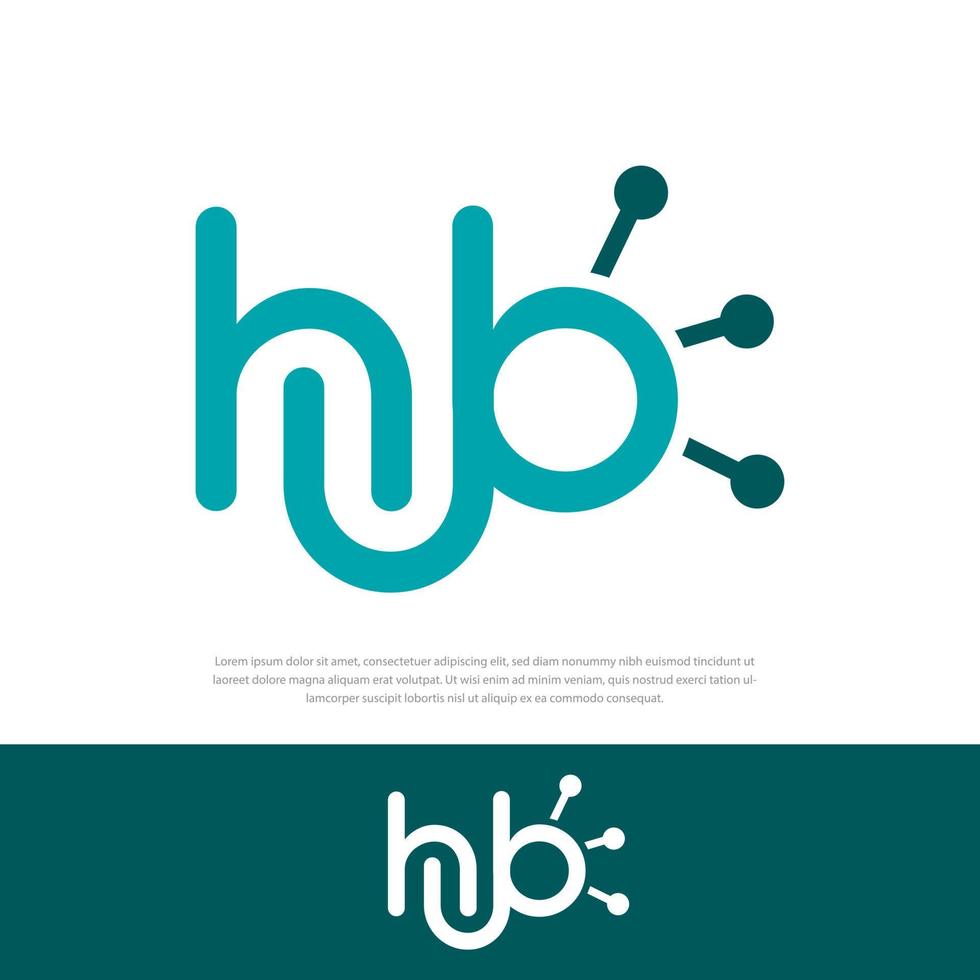 signes de logo de hub de réseau, symboles de technologie, de biotechnologie et de technologie vecteur