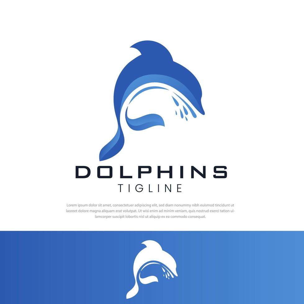 logo dauphin comme illustration vecteur