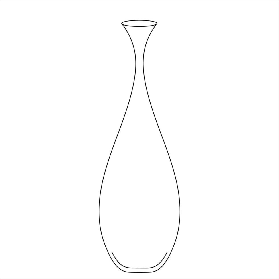 ligne dessin de une vase vecteur